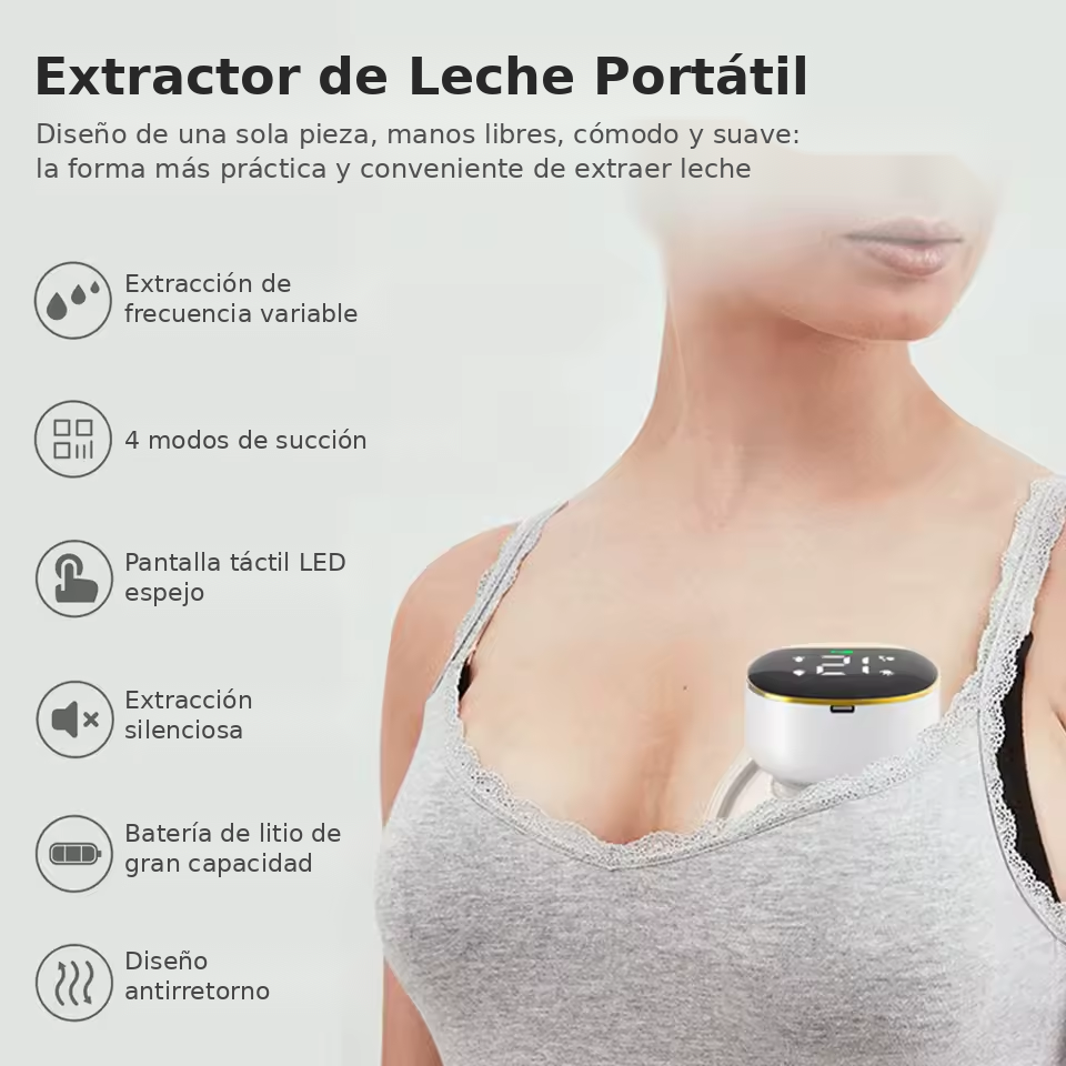 Extractor de Leche Eléctrico Portátil Manos Libres - Lactancia sin Ataduras