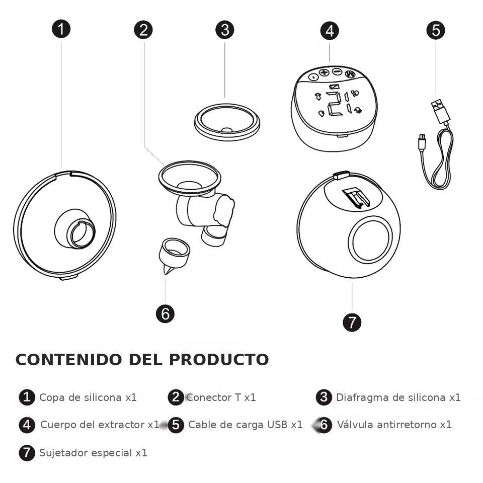 Extractor de Leche Eléctrico Portátil Manos Libres - Lactancia sin Ataduras