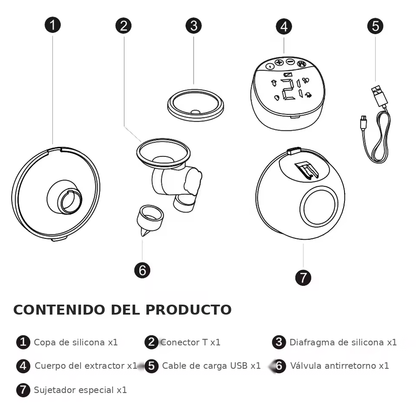 Extractor de Leche Eléctrico Portátil Manos Libres - Lactancia sin Ataduras